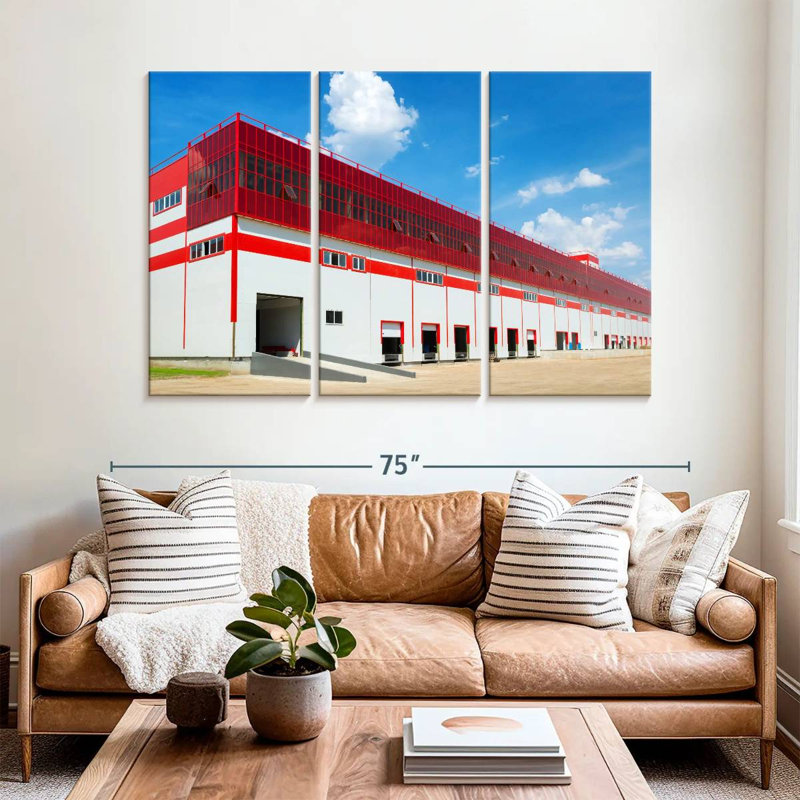 Modern Warehouse Structure, 42" H x 65" W