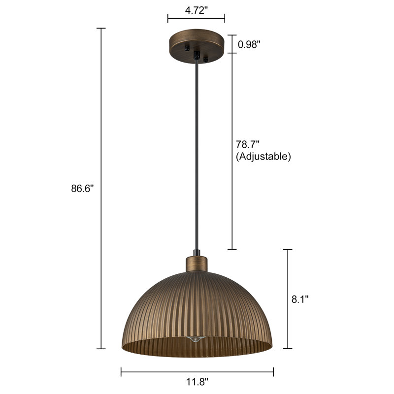 1 - Light Antique Brass Single Pendant