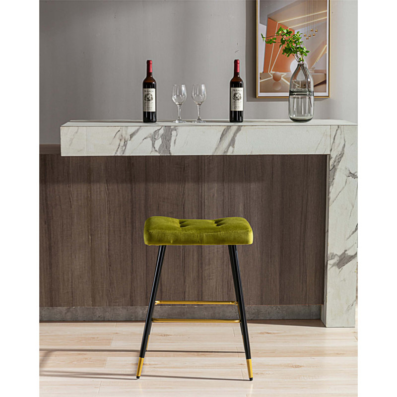 Tabouret de comptoir 26,38 po Manucher, Vert
