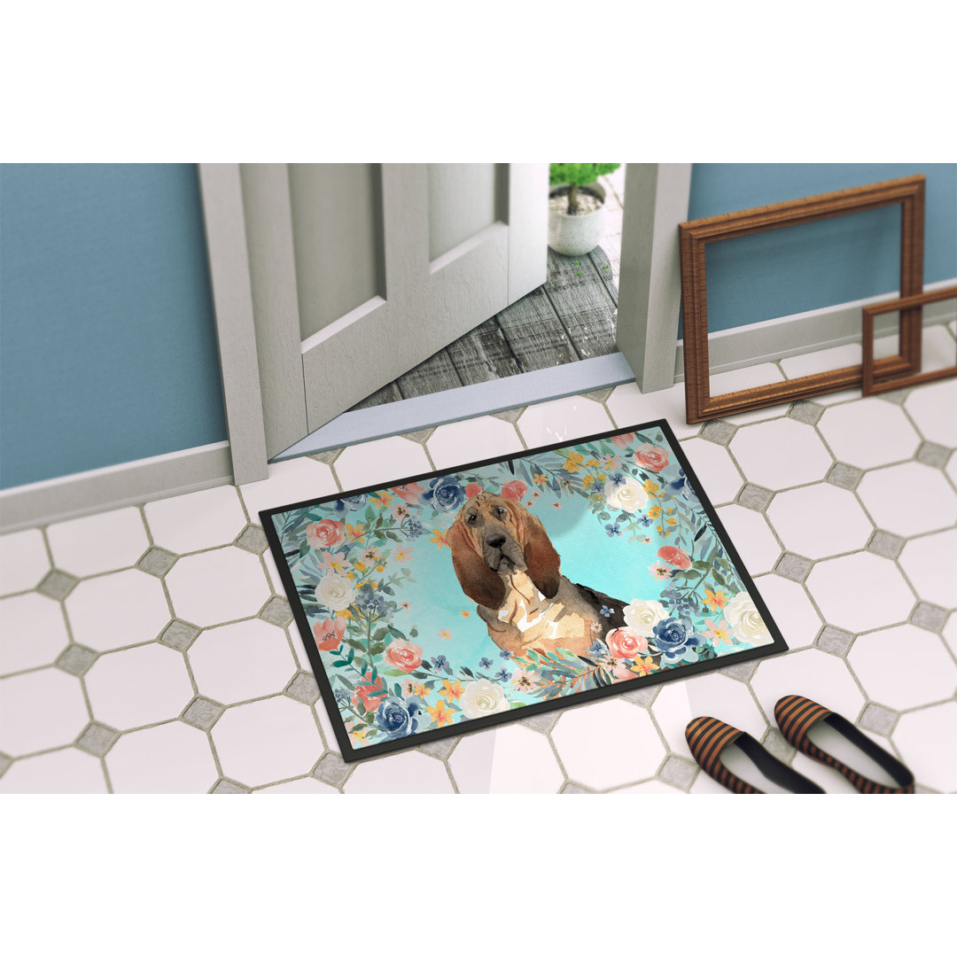Wimer Non-Slip Floral Outdoor Doormat Winston Porter Dog 