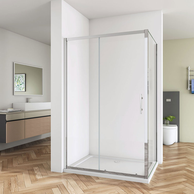 Gianna Sliding Rectangular Shower Enclosure with Tray - 1900 x 1200 mm