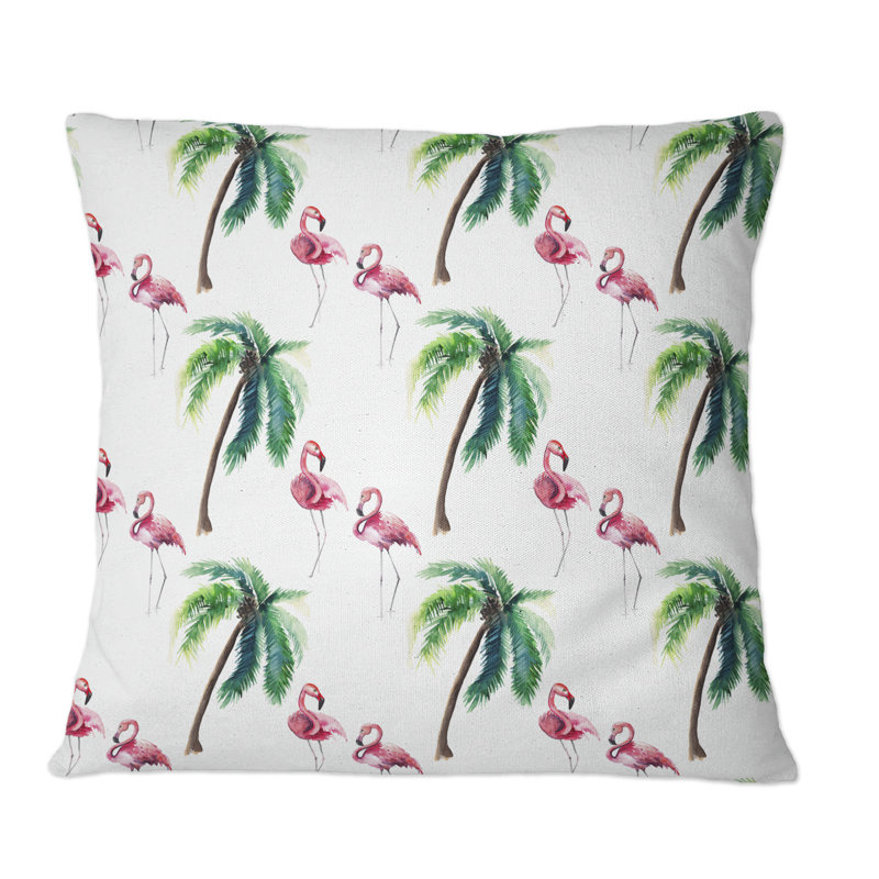 Coussin Tropical Tropical Hawaii Palm Leaves II, 18 po x 18 po