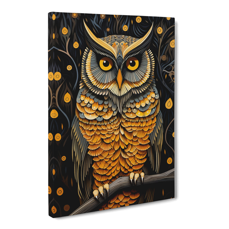 Owl No.2 - Wrapped Canvas, 76cm H x 50cm W x 3cm D