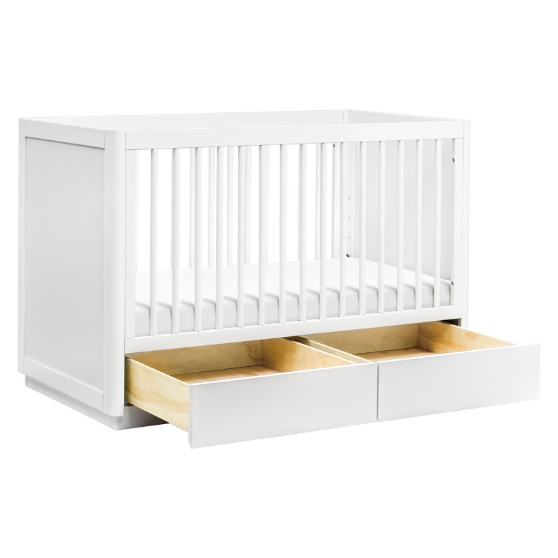White Pine 3-in-1 Convertible Storage Crib with Toddler Bed Kit