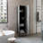 Linen Cabinet 70.8" H, With 1 Door And 4 Shelves, Matt Gray