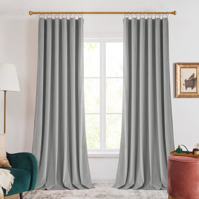 Rideaux occultant avec passe-tringle Total Total, Gris clair, L 52 po x L 120 po