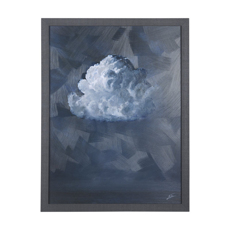 «Night Cloud I a Hand Hand», reproduction d'art encadrée texturée, Night Cloud I