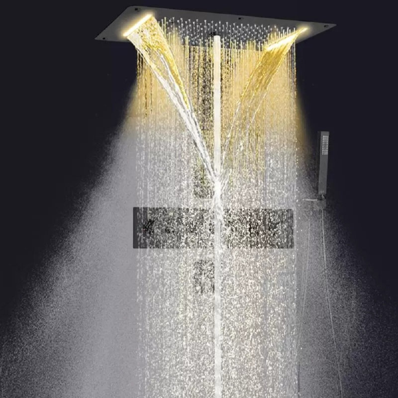 Système de douche thermostatique avec colonne à main Gela