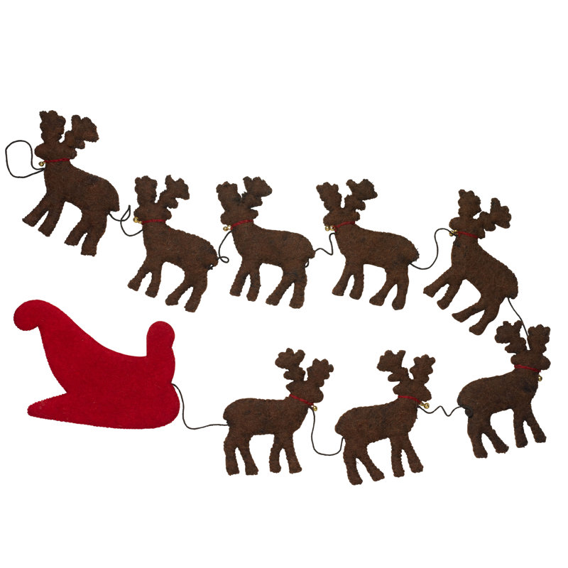 Handmade Reindeer Christmas Garland