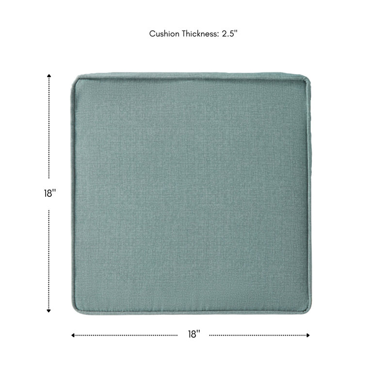 Outdoor Dining Chair Seat Pad, Seaglass