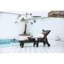 Fauteuil de patio surdimensionné avec 5 positions, roues et porte-gobelet, noir pour terrasse, piscine, extérieur, 5 chaises longues de jardin, météo, patio