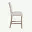 Chaise d'appoint en tissu blanc transitionnel avec garniture cloutée | Entretien facile (nettoyage par solvant doux) sans accoudoirs-406533362-406533360