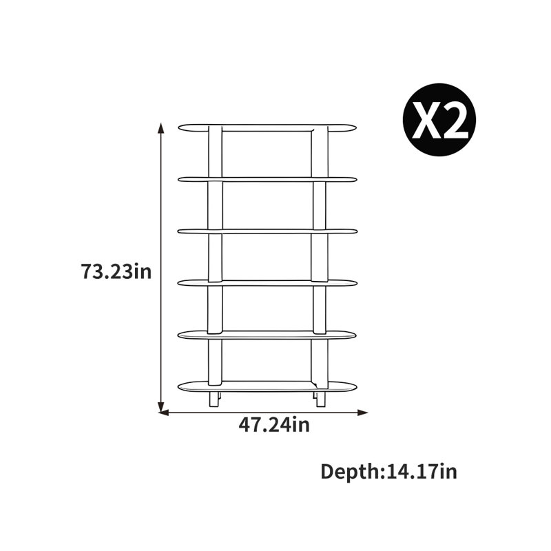 Bibliothèque simple à plusieurs niveaux de style européen
