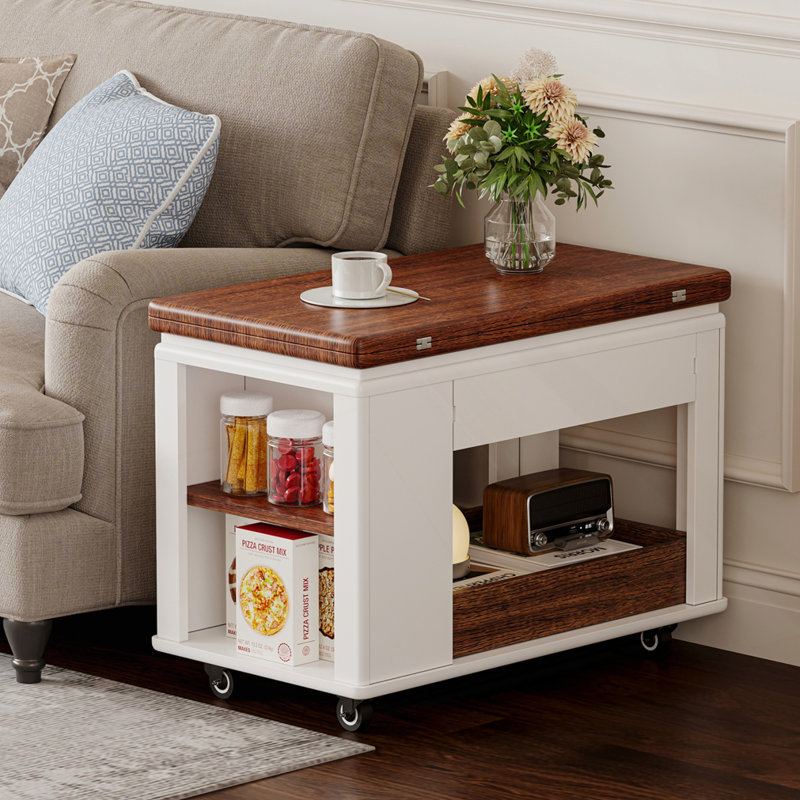 Table basse moderne et multifonctionnelle, Blanc