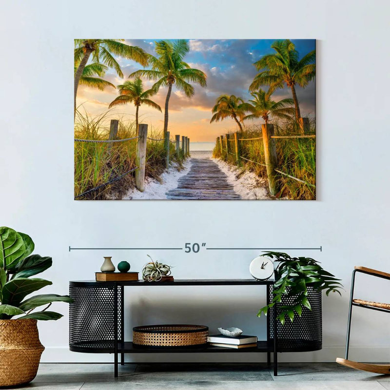 Ravi Tropical Beach Sunrise Key West FL, 32" H x 48" W