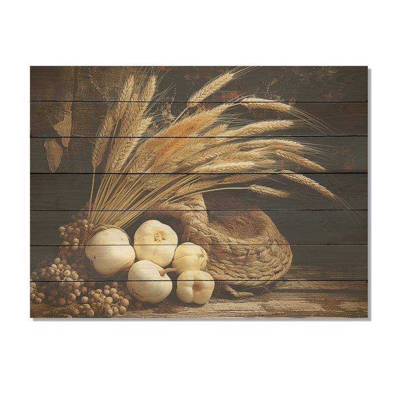 Vintage Botanica Herbs II - Herbes florales sur bois, H 10 po x l 20 po