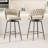 360°Swivel Bar Chairs Set Of 2, Equipped With Soft Cushioned Backrest Counter Stool-925333129