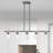 Zari 5 - Light Steel Dimmable Kitchen Island Square / Rectangle Chandelier-338262098
