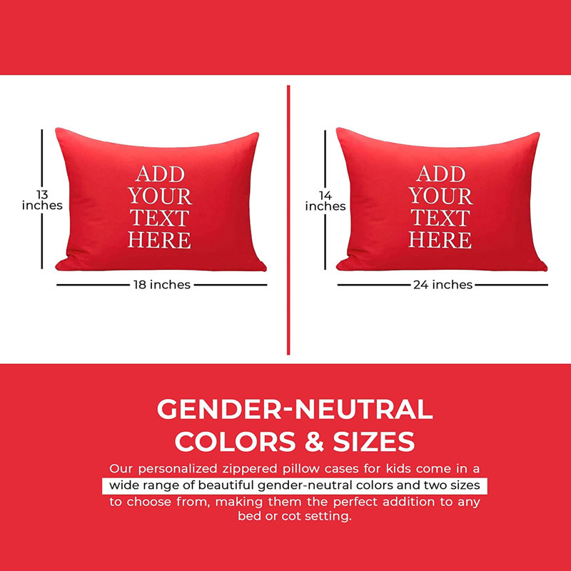 Taie d'oreiller en microfibre Lapo, Taie d'oreiller de 13 po x 18 po, Rouge, Oui