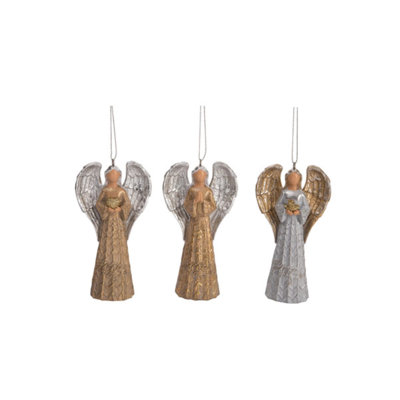  Ensemble de 3 décorations de Noël en résine