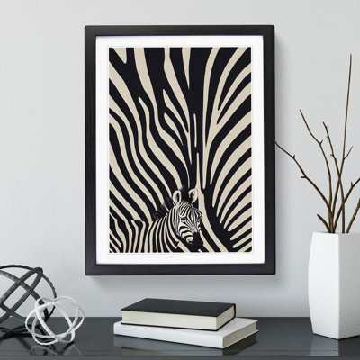 Zebra No.4 Abstract - Single Picture Frame Painting