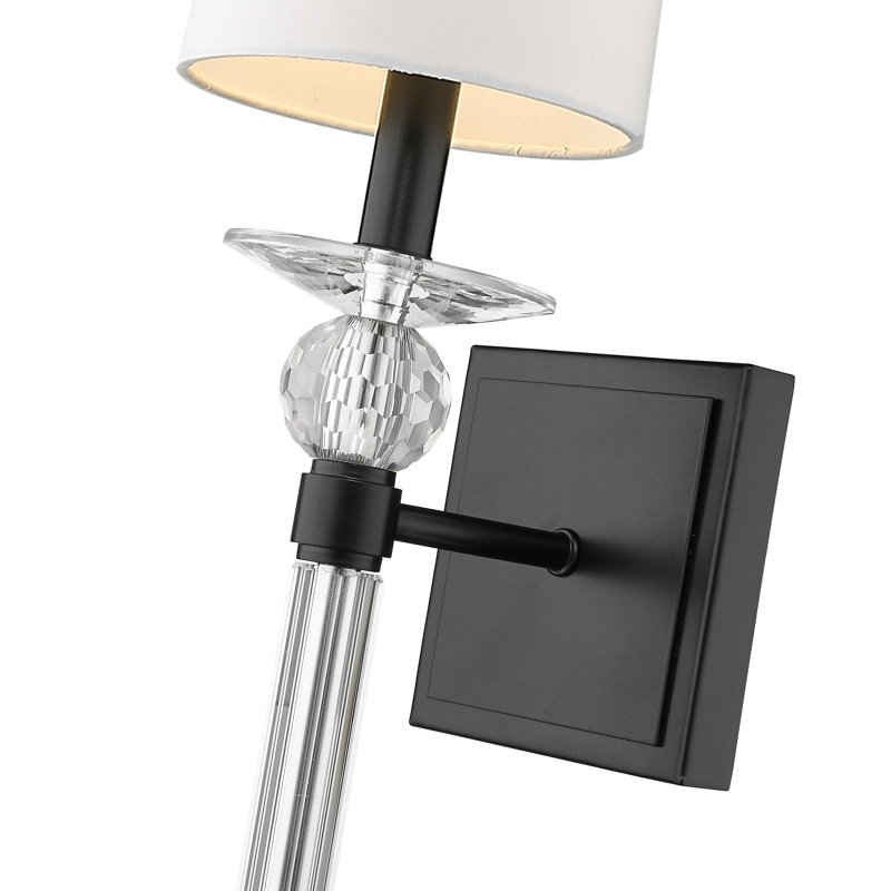 Athlyn 1-Light Dimmable Wallchiere, Matte Black