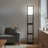 Maxwell 63 in. Traditional LED 3-Shelf Floor Lamp with Fabric Square Shade-1916096226