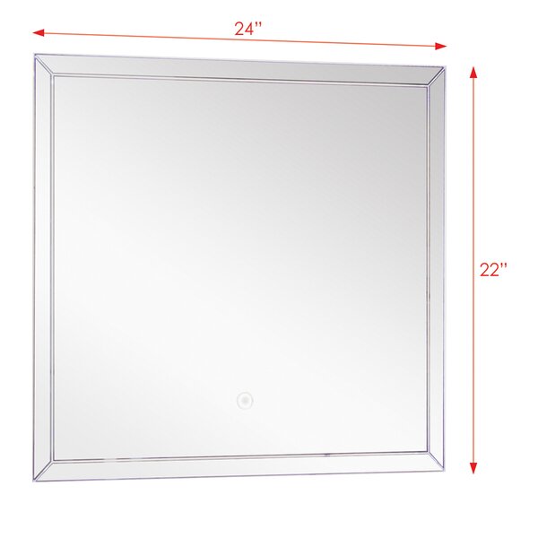 Orren Ellis Rivas Rectangle LED Wall Mirror | Wayfair