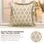 Housse de coussin décoratif à la main Fab divine 18 x 18 po, blanc, imprimé bloc, Neelgagan-106744433