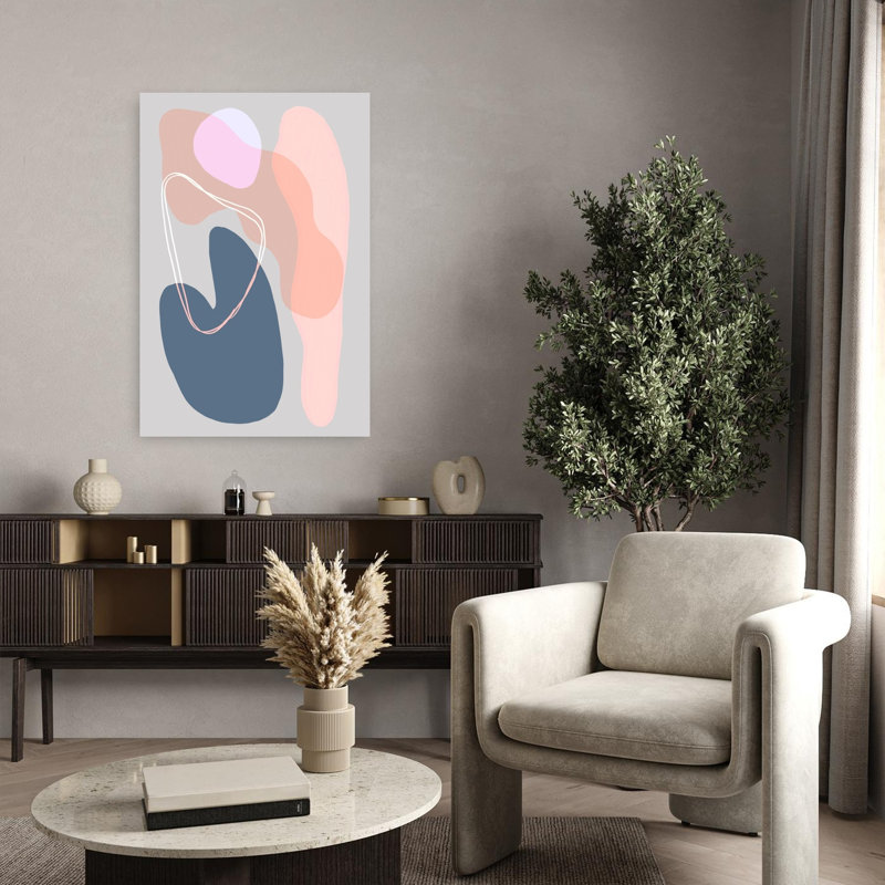 Art contemporain abstrait géométrique, H 36 po x l 24 po