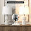 Lampe de table 24,5 "moderne en résine ivoire avec intensité variable à 3 voies pour chambre à coucher, salon, chevet, table de chevet