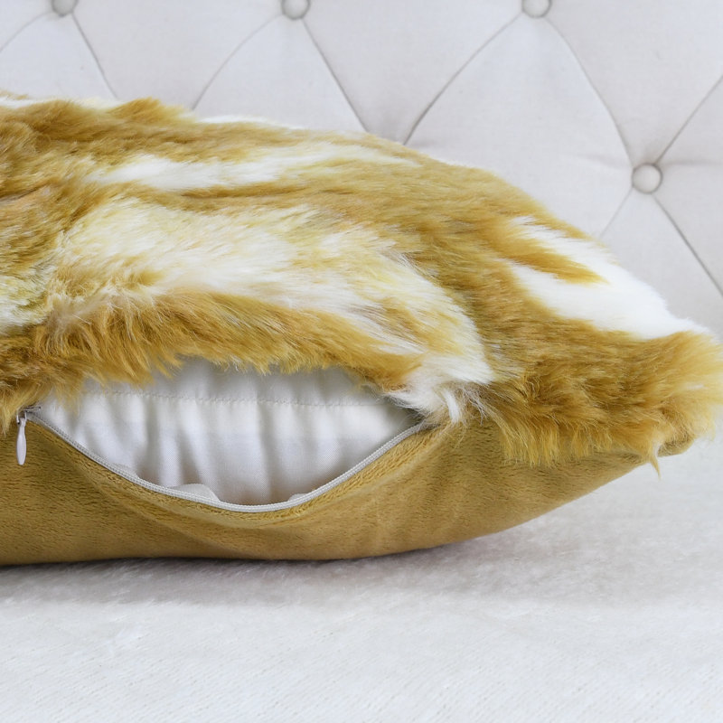 Housse de coussin Jacquard, Ambre doré