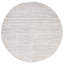 Tapis rayé fabriqué à la main Cleodora en ivoire / gris-1950742199