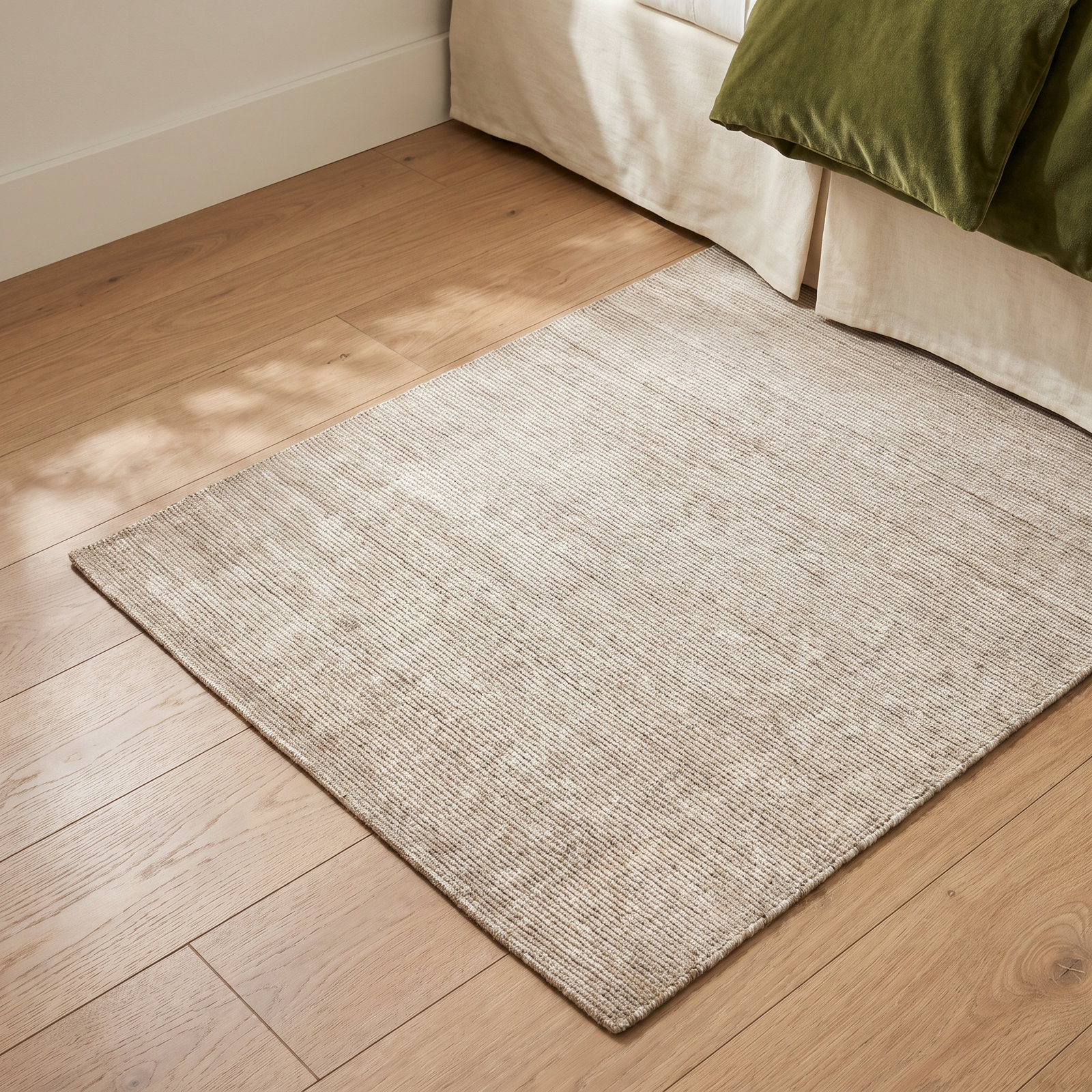 Matias Hand-Hooked Looped Rug, Runner 3' x 12', Brown/Cream