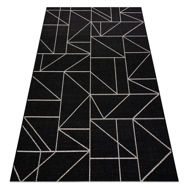 Toyei Geometric Indoor / Outdoor Area Rug, Rectangle 60 x 110cm