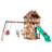 Backyard Discovery Highlander Cedar Wood Swing Set with Wave Slide, Three-Story Clubhouse, Rock Wall, and Picnic Table