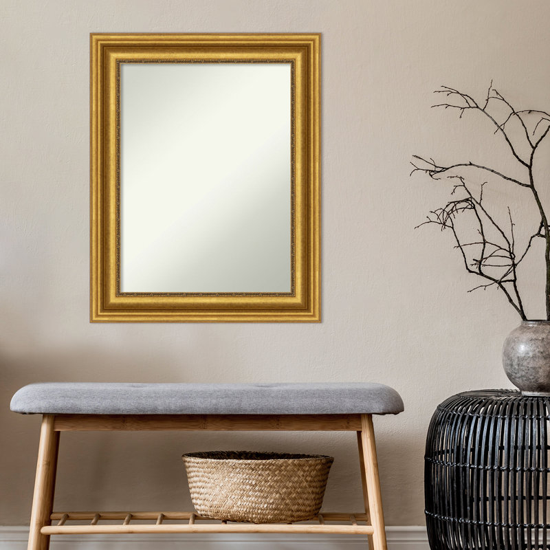 Francel Wood Flat Wall Mirror, 29.75" H x 23.75" W
