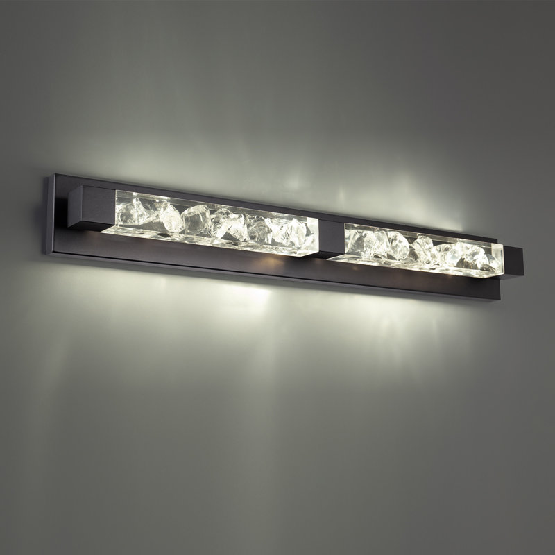 Barre d'éclairage de salle de bain à 1 lumière DEL Terra, Noir