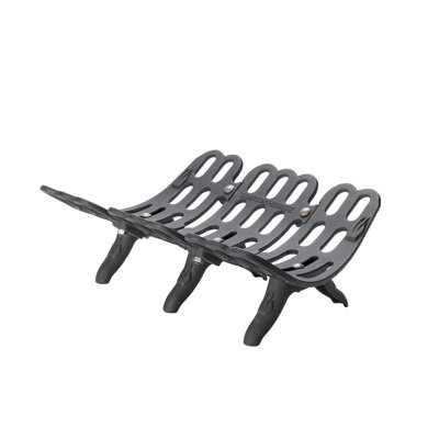 22" Self-Feeding Cast Iron Fireplace Grate with 2 ¾" Clearance