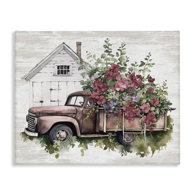 Art mural sur toile bourgogne fleurs par lettres et lignes, H 20 po x l 16 po