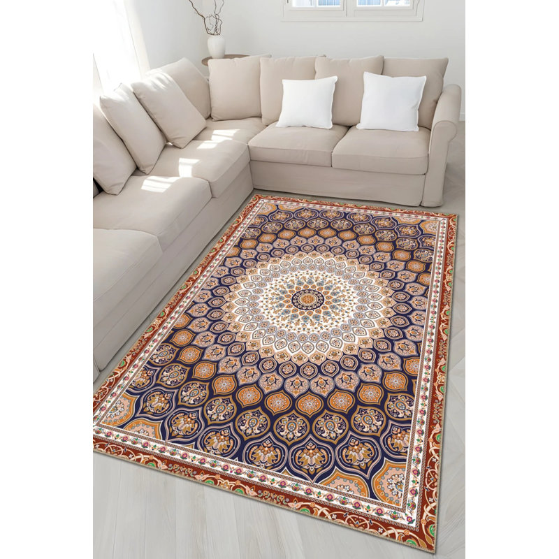 Multicolored Traditional Motif Ethnic Patterned Vintage Decorative Carpet, Runner 2'6" x 6'7"
