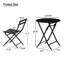 Ensemble bistro de patio pliable 3 pièces - table et chaises en métal blanc pour l'extérieur 3 blanc