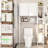 7 Tier Over The Toilet Storage Cabinet With Doors, Bathroom Organizer With Adjustable Shelf-636327312