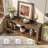 62.99" Farmhouse  2-Tier Brown Narrow Wood Console Table With Storage For Entryway Sofa Table, Entrance, Living Room
