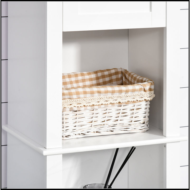 Armoire de rangement polyvalente pour salle de bain avec tablettes réglables et conception sécuritaire