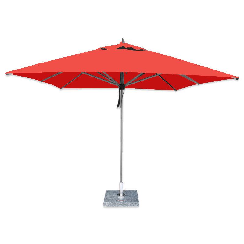 Hurricane Umbrella, 115" H x 102" W x 102" D, Red