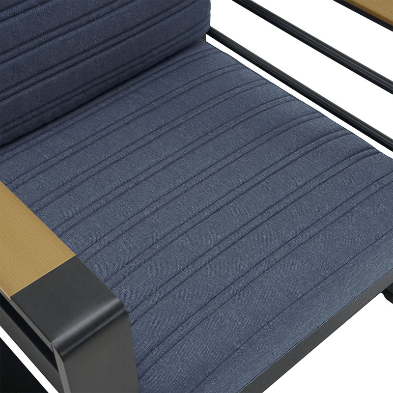 CHAISE CLUB MAYA BAY MP1 AVEC COUSSIN, Bleu