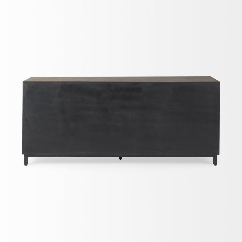 Rundle 68.9'' Brown Wood and Black Resin Sideboard