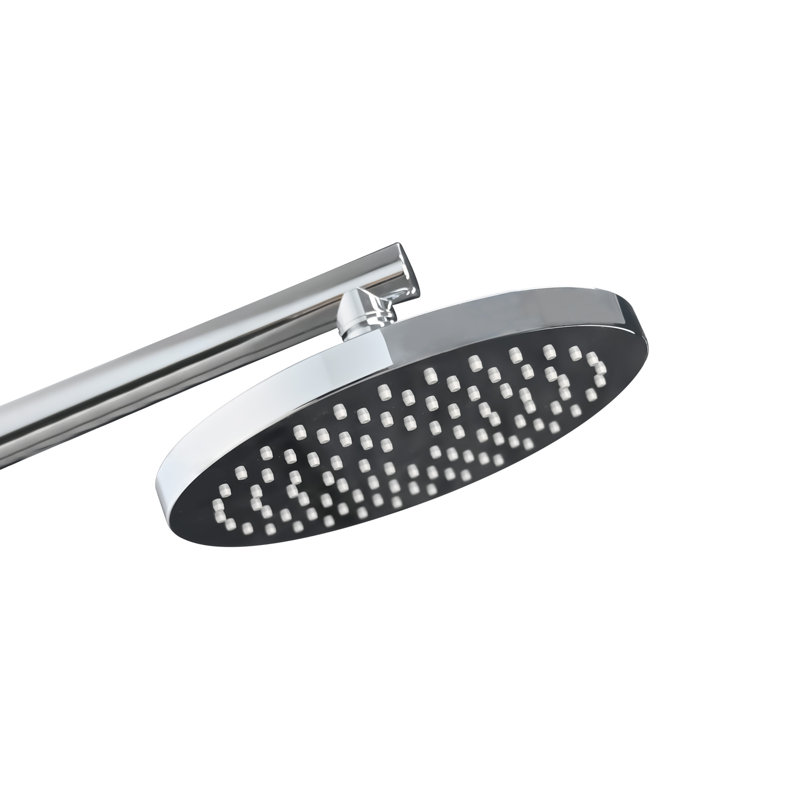 8" Rainfall Round Wall Mount Shower System with Handheld Spray