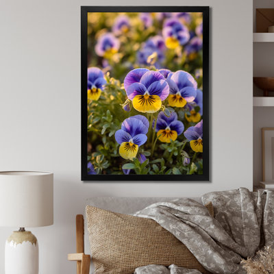 «Mauve, jaune, nature, pensées IV» sur toile